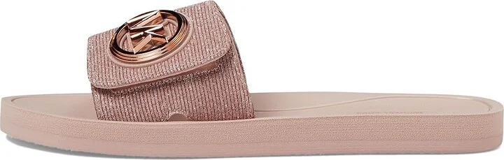 MICHAEL Michael Kors MK Charm Slide Women's Sandals Rose Gold : 7 M, Rubber - Image 5