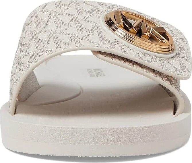 MICHAEL Michael Kors MK Charm Slide Women's Sandals Vanilla : 5 M, Rubber - Image 2