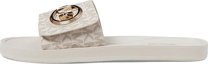 MICHAEL Michael Kors MK Charm Slide Women's Sandals Vanilla : 5 M, Rubber - Image 5