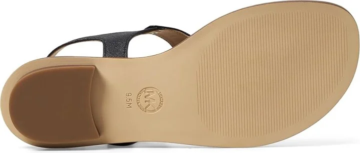 MICHAEL Michael Kors MK Plate Thong Women's Sandals Black Saffiano 1 : 7.5 M, Leather/Textile - Image 4