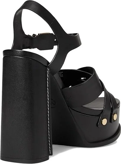 MICHAEL Michael Kors Nora Platform Sandal Women's Wedge Shoes Black : 10 M, Leather/Rubber - Image 4