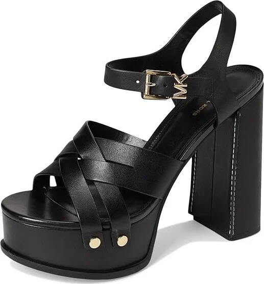MICHAEL Michael Kors Nora Platform Sandal Women's Wedge Shoes Black : 10 M, Leather/Rubber - Image 5