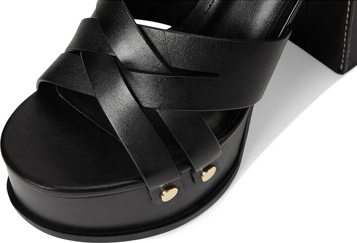 MICHAEL Michael Kors Nora Platform Sandal Women's Wedge Shoes Black : 10 M, Leather/Rubber - Image 7