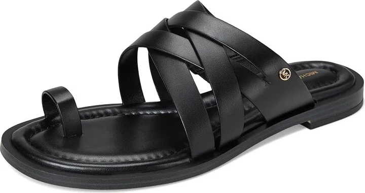 MICHAEL Michael Kors Nora Thong Sandal Women's Sandals Black : 8 M, Leather - Image 5