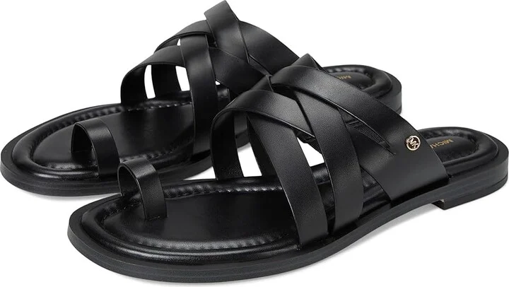 MICHAEL Michael Kors Nora Thong Sandal Women's Sandals Black : 8 M, Leather