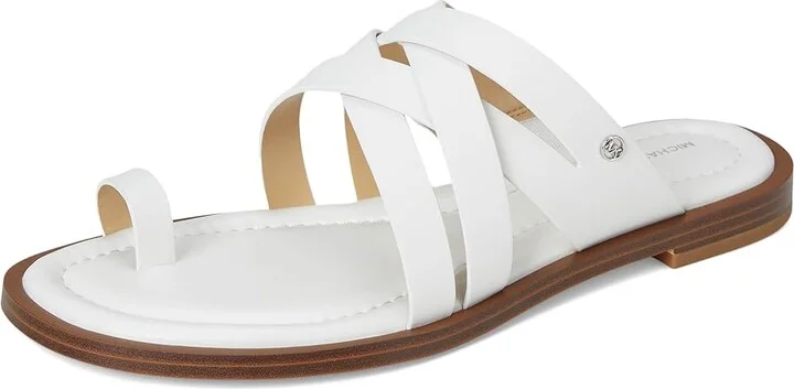 MICHAEL Michael Kors Nora Thong Sandal Women's Sandals Optic White : 8.5 M, Leather - Image 5
