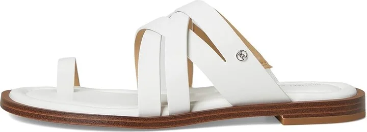 MICHAEL Michael Kors Nora Thong Sandal Women's Sandals Optic White : 8.5 M, Leather - Image 6