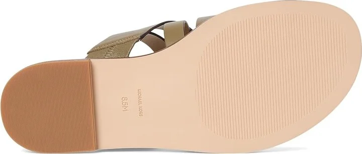 MICHAEL Michael Kors Nora Thong Sandal Women's Sandals Safari Green : 8 M, Leather - Image 3