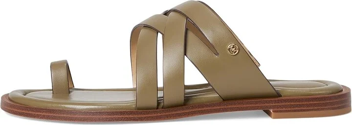 MICHAEL Michael Kors Nora Thong Sandal Women's Sandals Safari Green : 8 M, Leather - Image 6