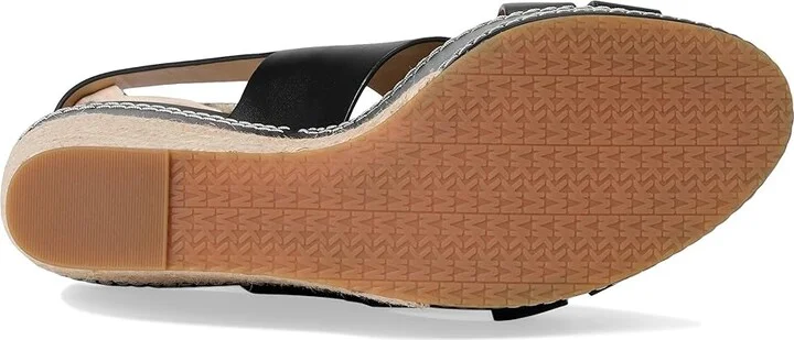 MICHAEL Michael Kors Nora Wedge High Women's Heels Black : 7 M, Leather - Image 3