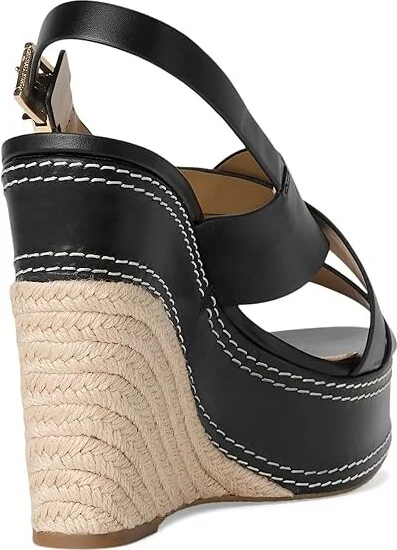 MICHAEL Michael Kors Nora Wedge High Women's Heels Black : 7 M, Leather - Image 4