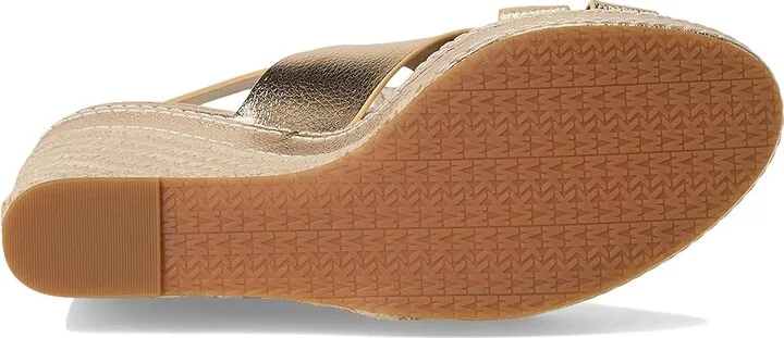 MICHAEL Michael Kors Nora Wedge High Women's Heels Pale Gold : 10 M, Leather - Image 3