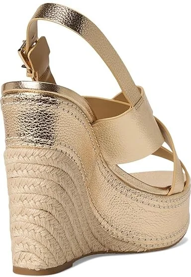 MICHAEL Michael Kors Nora Wedge High Women's Heels Pale Gold : 10 M, Leather - Image 4