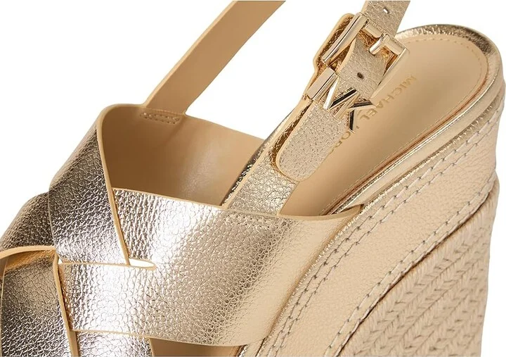 MICHAEL Michael Kors Nora Wedge High Women's Heels Pale Gold : 10 M, Leather - Image 7