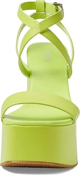 MICHAEL Michael Kors Paola Wedge Women's Shoes Bright Limeade : 7.5 M, Synthetic/Textile - Image 2