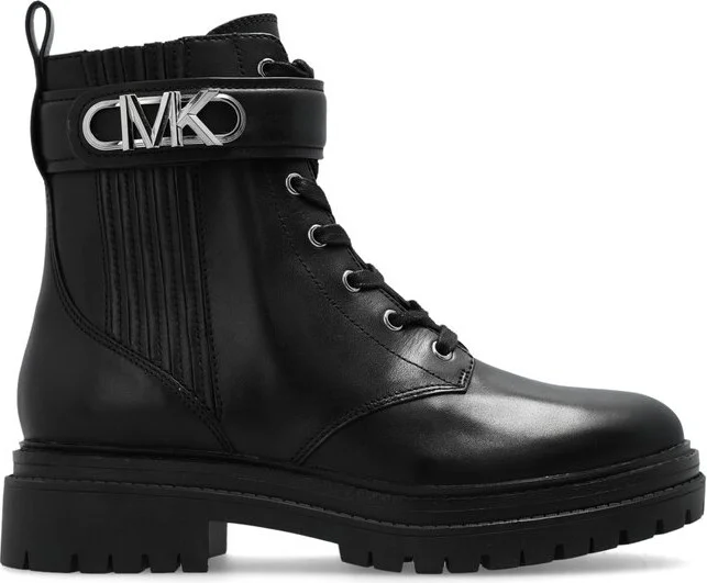 Michael Michael Kors Parker Logo Plaque Ankle Boots