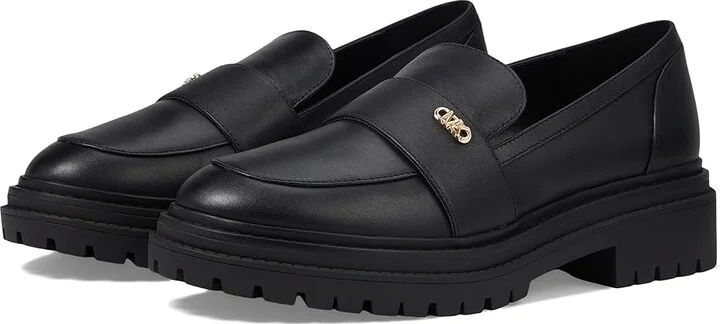 MICHAEL Michael Kors Parker Lug Loafer Women's Shoes Black 2 : 9.5 M, Leather