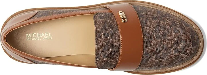 MICHAEL Michael Kors Parker Lug Loafer Women's Shoes Brown : 7.5 M, Leather - Image 2