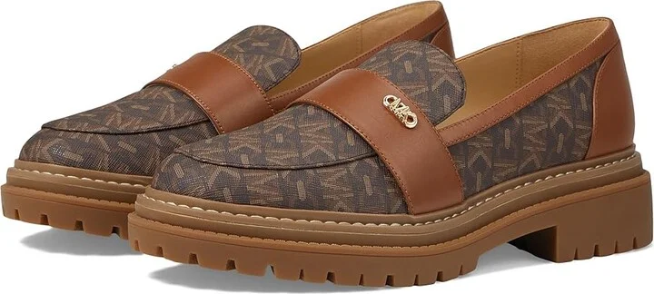 MICHAEL Michael Kors Parker Lug Loafer Women's Shoes Brown : 7.5 M, Leather