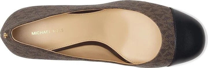 MICHAEL Michael Kors Perla Flex Pump Women's Shoes Black/Brown : 9 M, Synthetic - Image 2