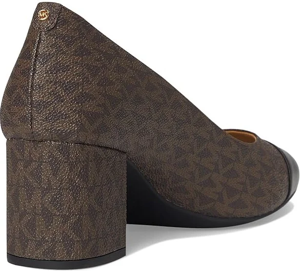 MICHAEL Michael Kors Perla Flex Pump Women's Shoes Black/Brown : 9 M, Synthetic - Image 4