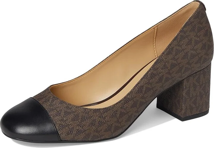 MICHAEL Michael Kors Perla Flex Pump Women's Shoes Black/Brown : 9 M, Synthetic - Image 5