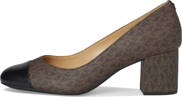MICHAEL Michael Kors Perla Flex Pump Women's Shoes Black/Brown : 9 M, Synthetic - Image 6