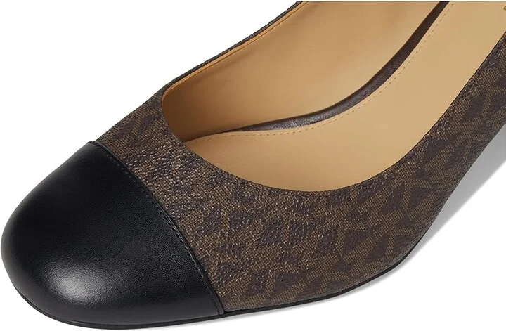 MICHAEL Michael Kors Perla Flex Pump Women's Shoes Black/Brown : 9 M, Synthetic - Image 7