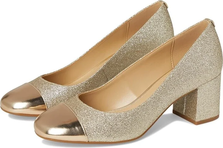 MICHAEL Michael Kors Perla Flex Pump Women's Shoes Pale Gold : 9.5 M, Synthetic