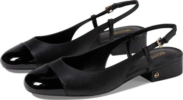 MICHAEL Michael Kors Perla Flex Sling Flat Women's Shoes Black : 6.5 M, Leather