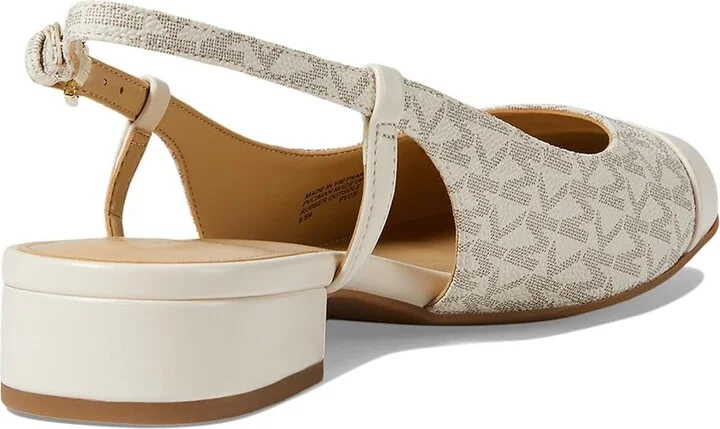 MICHAEL Michael Kors Perla Flex Sling Flat Women's Shoes Vanilla : 6 M, Leather - Image 4
