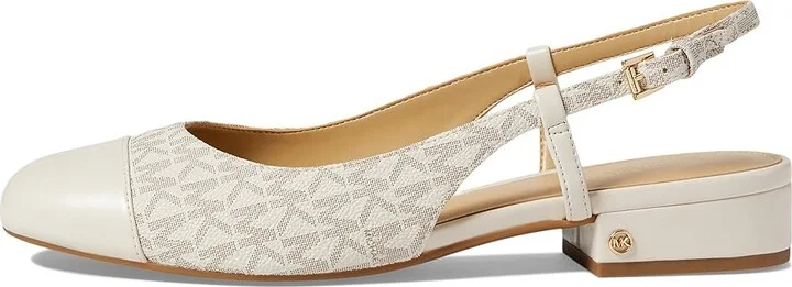 MICHAEL Michael Kors Perla Flex Sling Flat Women's Shoes Vanilla : 6 M, Leather - Image 5