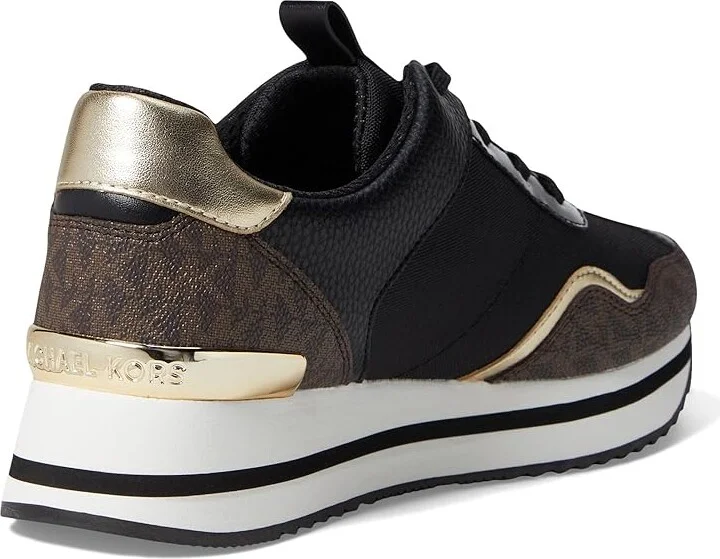 MICHAEL Michael Kors Raina Trainer Women's Shoes Black/Brown : 6 M, Synthetic - Image 4