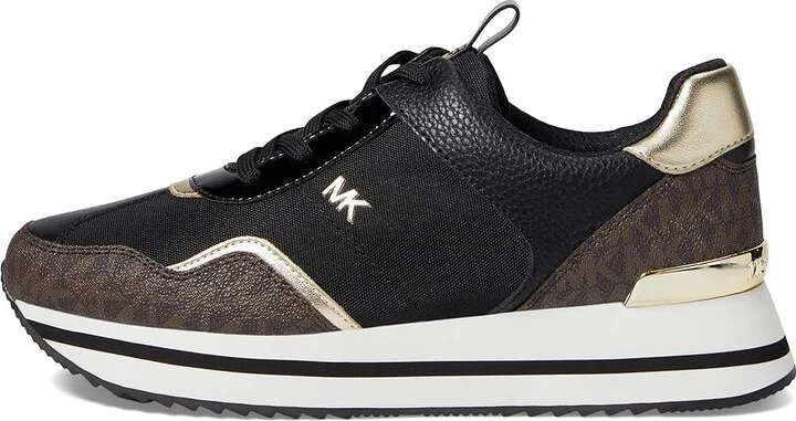 MICHAEL Michael Kors Raina Trainer Women's Shoes Black/Brown : 6 M, Synthetic - Image 6