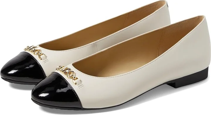 MICHAEL Michael Kors Rebecca Flex Ballet Women's Flat Shoes Light Cream : 9 M, Leather/Rubber