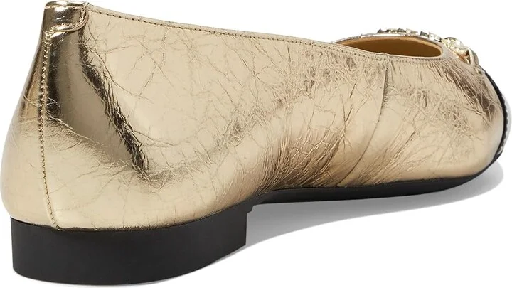 MICHAEL Michael Kors Rebecca Flex Ballet Women's Flat Shoes Pale Gold : 7 M, Leather/Rubber - Image 4