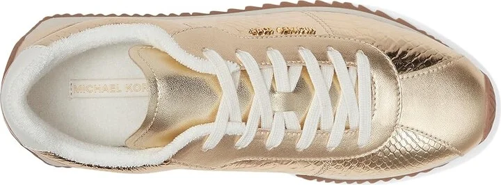 MICHAEL Michael Kors Rhodes Trainer Women's Shoes Pale Gold : 6 M, Leather - Image 2