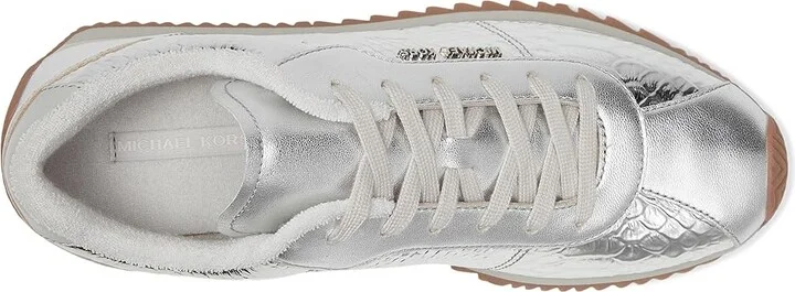 MICHAEL Michael Kors Rhodes Trainer Women's Shoes Silver : 9.5 M, Leather - Image 2