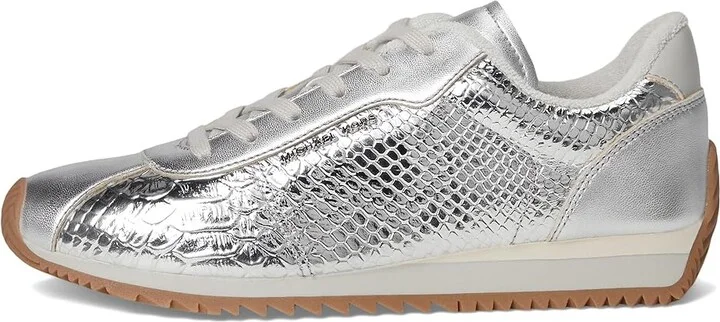MICHAEL Michael Kors Rhodes Trainer Women's Shoes Silver : 9.5 M, Leather - Image 6