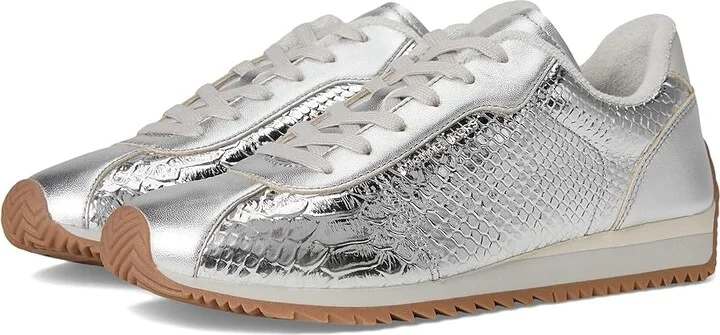 MICHAEL Michael Kors Rhodes Trainer Women's Shoes Silver : 9.5 M, Leather