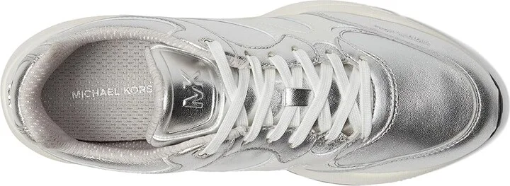MICHAEL Michael Kors Riley Trainer Women's Shoes Silver : 6.5 M - Image 2