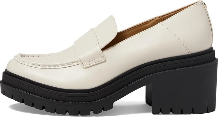 MICHAEL Michael Kors Rocco Heeled Loafer Women's Shoes Light Cream : 8 M, Leather - Image 5