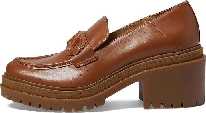 MICHAEL Michael Kors Rocco Heeled Loafer Women's Shoes Luggage : 9 M, Leather - Image 5