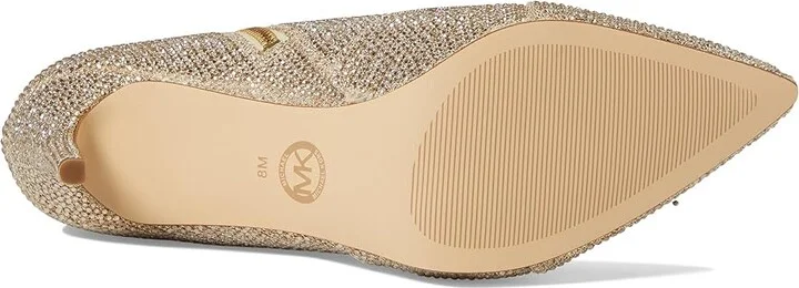 MICHAEL Michael Kors Rue Stiletto Bootie Women's Shoes Pale Gold : 6 M, Rubber - Image 3