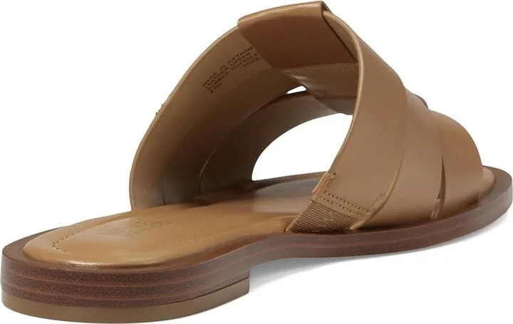 MICHAEL Michael Kors Ryland Flat Slide Women's Sandals Pale Peanut : 6 M, Leather - Image 4