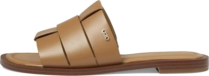 MICHAEL Michael Kors Ryland Flat Slide Women's Sandals Pale Peanut : 6 M, Leather - Image 5