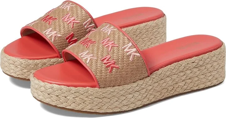 MICHAEL Michael Kors Sadler Wedge Women's Shoes Dahlia : 6 M, Textile