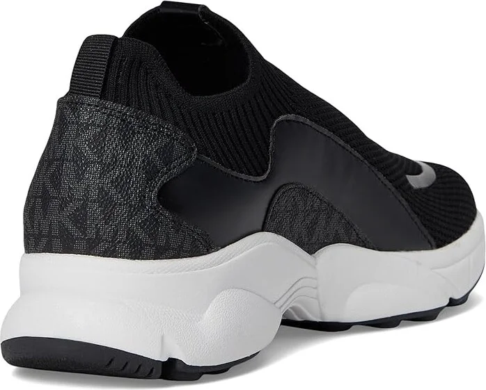 MICHAEL Michael Kors Sami Knit Trainer Women's Shoes Black : 9 M, Leather - Image 4