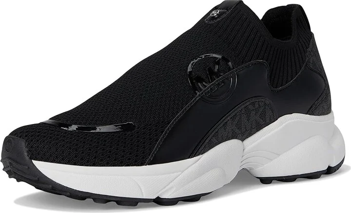 MICHAEL Michael Kors Sami Knit Trainer Women's Shoes Black : 9 M, Leather - Image 5