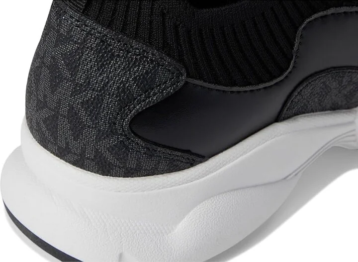 MICHAEL Michael Kors Sami Knit Trainer Women's Shoes Black : 9 M, Leather - Image 7